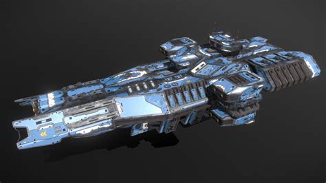 Scifi Siege Battleship - Buy Royalty Free 3D model by MSGDI [fc39d7d] - Sketchfab Store