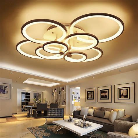 Surface Mounted Modern Led Ceiling Lights For Living Room Luminaria Led Bedroom Fixtures Indoor ...