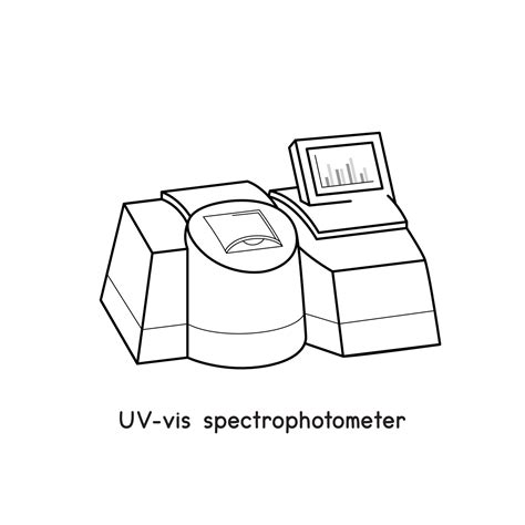 diagrama de espectrofotómetro uv-vis para la ilustración de vector de ...