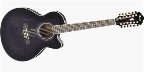 Ibanez 12 String AEL2012ETKS Black Acoustic Electric Guitar | Guitar 12 ...