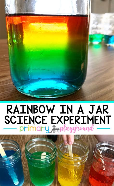 Rainbow In A Jar Science Experiment - Primary Playground