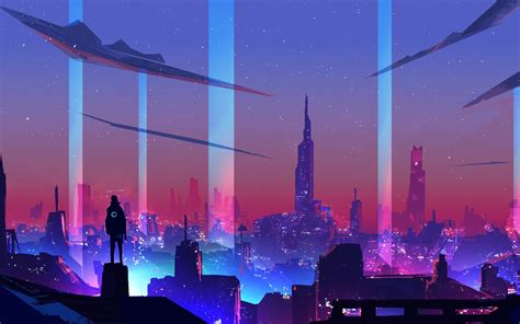 3840x2400 Resolution Neon Wave Futuristic City UHD 4K 3840x2400 ...