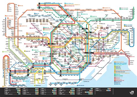 Tokyo train map - Tokyo train station map (Kantō - Japan)