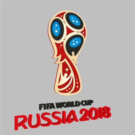 low-poly fifa world cup russia 2018 logotype 3d model