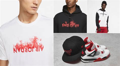 Air Jordan 4 Fire Red Shirts Hats Outfits | SneakerFits.com