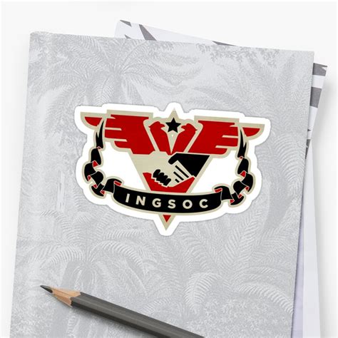 "1984 INGSOC Emblem" Sticker by LibertyManiacs | Redbubble