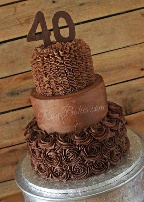 A Chocolate Chocolate 40th Birthday Cake