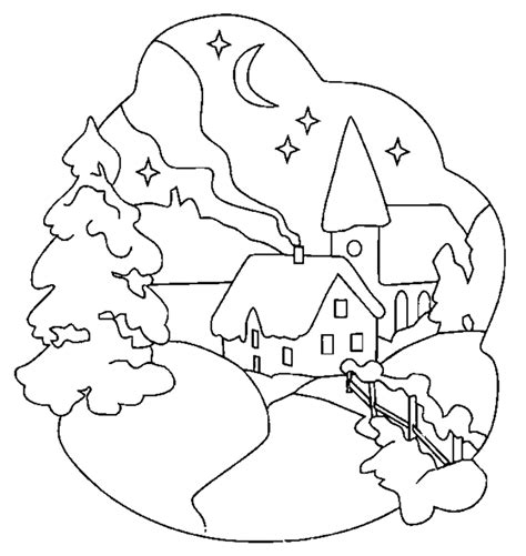 Free Printable Coloring Pages Of Winter Scenes - Coloring Home