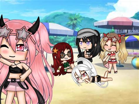 Gacha Beach Background