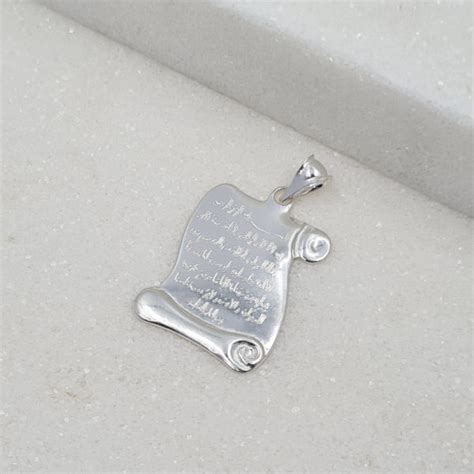 Ayatul Kursi Scroll Pendant – Pars Silver