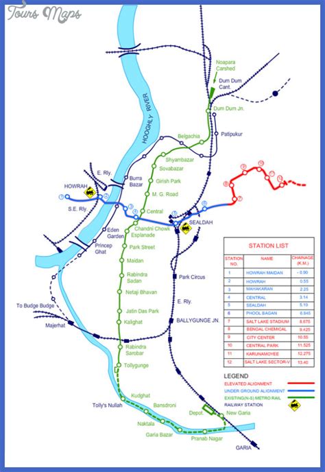 Kolkata Metro Map - ToursMaps.com