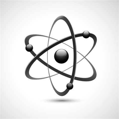 Atom logo symbol 3d 459729 Vector Art at Vecteezy