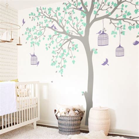 White Tree Decal Huge Tree Wall Decal Wall Art Tattoo Wall | Etsy