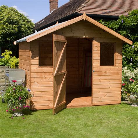 6 x 8 Waltons Tongue and Groove Apex Garden Shed With Front Windows