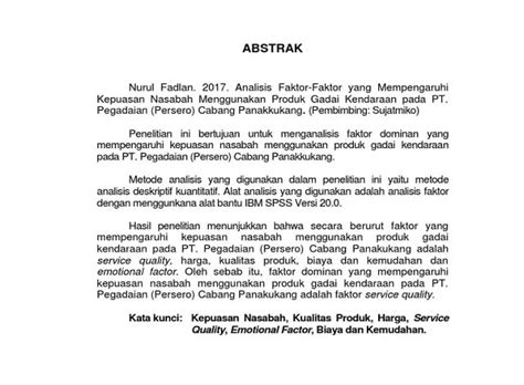 Cara Membuat Abstrak Skripsi yang Baik dan Benar