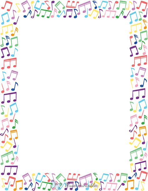 25 Free Printable Music Borders Landscape Pictures Music Note Border | Images and Photos finder