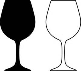 Wine Glass Silhouette Black And White Clip Art at Clker.com - vector ...