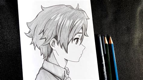 how to DRAW anime boy in SIDE VIEW ( Anime Drawing Tutorial For Beginner ) - YouTube