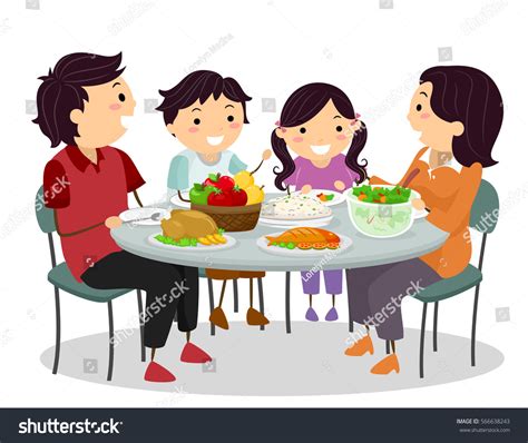 773 Family Dinner Clipart Images, Stock Photos & Vectors | Shutterstock