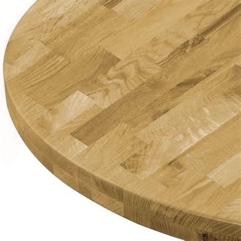 Table Top Solid Oak Wood Round 44 mm 900 mm