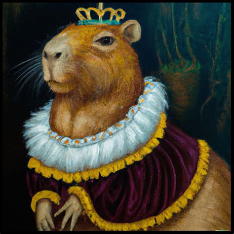 An Oil Painting Portrait of a Capybara Wearing Medieval Robes - Etsy UK