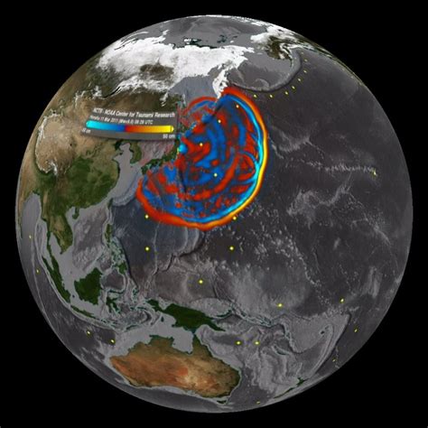 Japan Tsunami: Wave Propagation - March 11, 2011 - Science On a Sphere