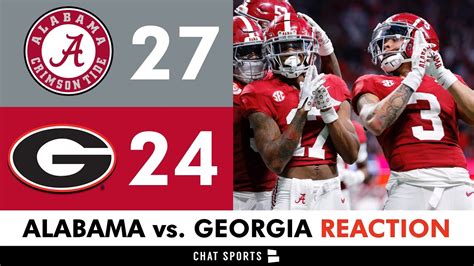 Alabama Football INSTANT Reaction To 27-24 WIN vs. Georgia In The 2023 SEC Championship, CFP ...