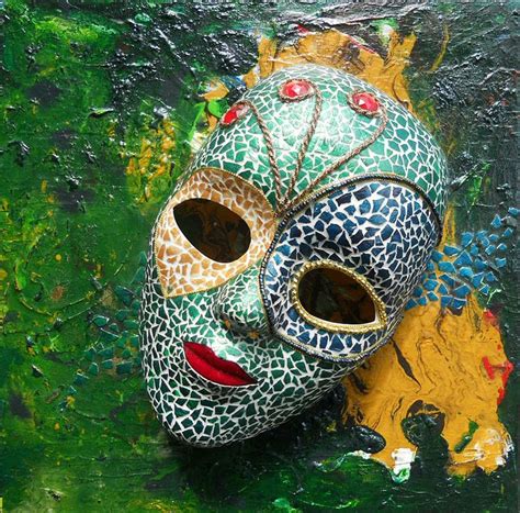 Mosaic Masquerade mask | Mosaic art, Picasso art, Masks crafts