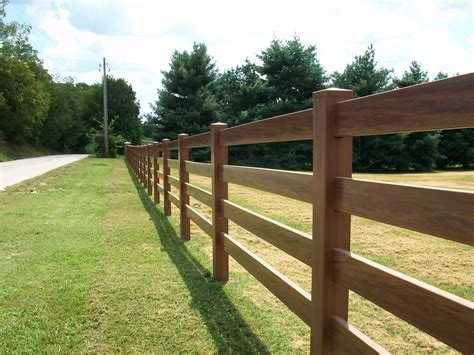 4 Rail Vinyl Ranch Fence Mocha Walnut Color Httpwww intended for ...