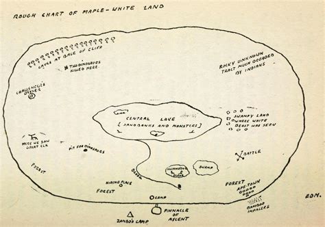 Image - The Lost World, Map of Maple-White Land.jpg - Dinopedia - the free dinosaur encyclopedia