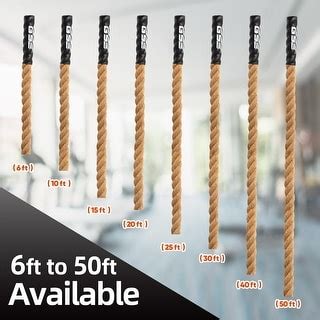 GSE™ 1.5" Gym Climbing Rope, Workout Rope for Indoor/Outdoor and Home Workouts. Great for ...