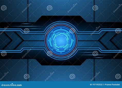 Abstract Interface Futuristic Door Technology. Background Vector Illustration Stock Vector ...