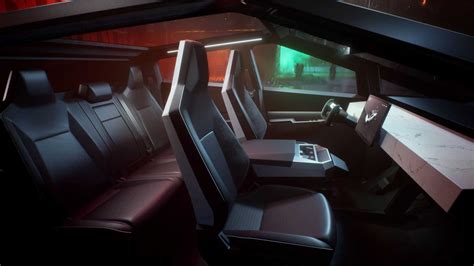 New Photos Reveal Tesla Cybertruck Interior Ambient Lighting Setup