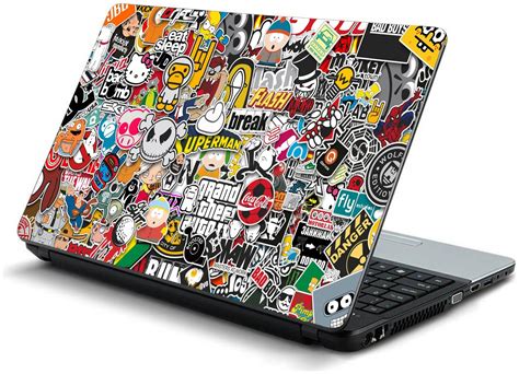 Buy Namo Arts Sticker Bomb Laptop Skin Stickers for HP-Dell-Lenovo-Acer-Asus 15.6 inch Laptops ...