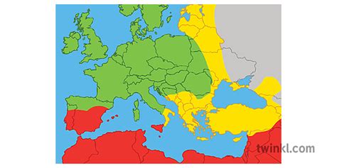 Map of Christendom Europe Map History KS3 - Twinkl