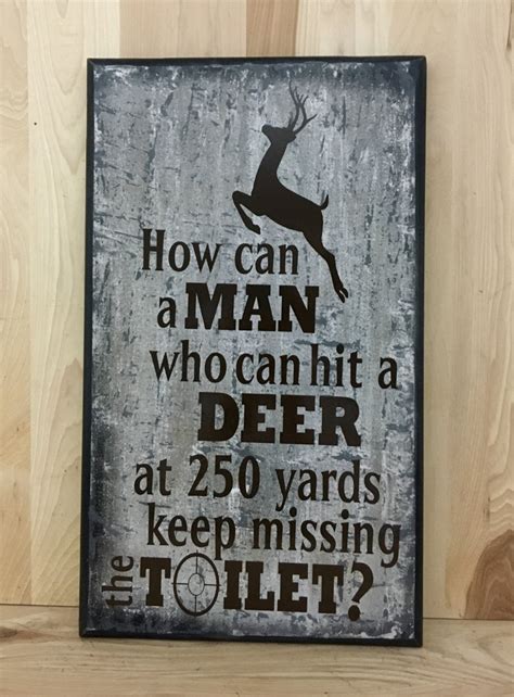 Funny Hunting Wood Sign, Funny Wooden Sign, Hit A Deer – Crafting With ...