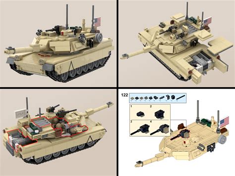 LEGO MOC M1A2 Abrams Tank w/ interior by TOPACES | Rebrickable - Build with LEGO