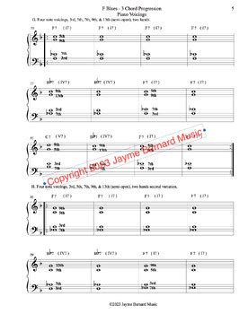 Jazz Piano Voicings - F Blues 3-Chord Progression by Jayme Barnard Music