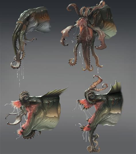 ArtStation - Monster Head Design, Anthony Hutchings | Creature design, Monster concept art ...