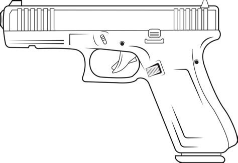 glock17 pistol military weapon 12000262 Vector Art at Vecteezy