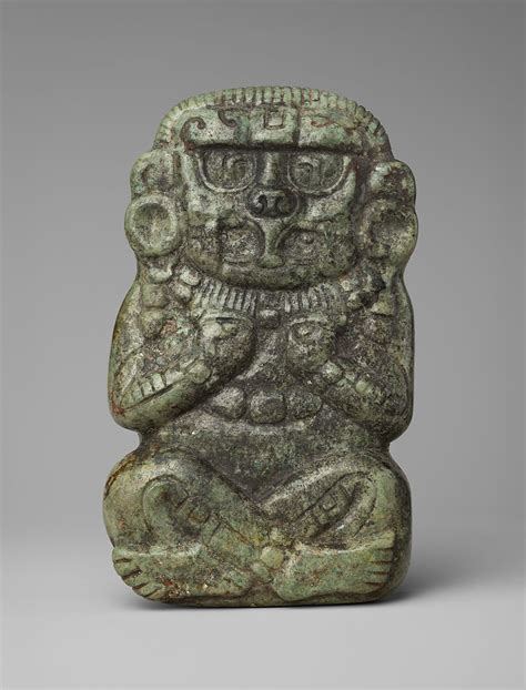 Antique Mayan god wood sculpture on metal base art collectible - campestre.al.gov.br