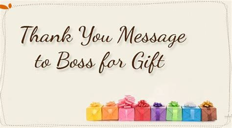 Thank You Message to Boss for Gift