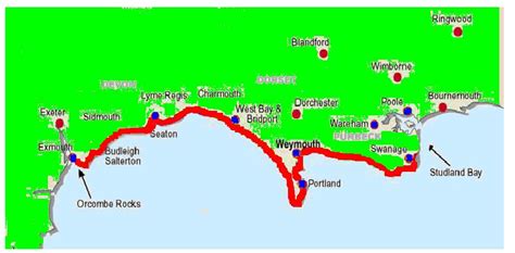 Jurassic Coast Map