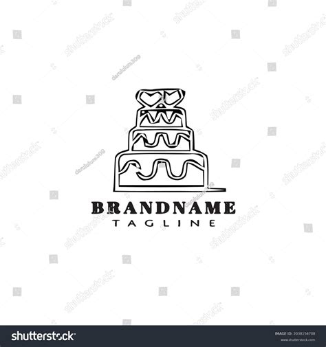 Cute Cake Logo Design Template Icon Stock Vector (Royalty Free) 2038154708 | Shutterstock