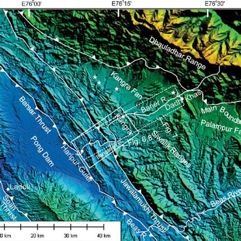 a an outline tectonic map of Himalaya showing the principal thrusts and ...