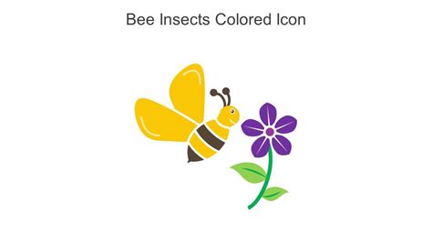 Bee Insects Colored Icon In Powerpoint Pptx Png And Editable Eps Format PPT Presentation