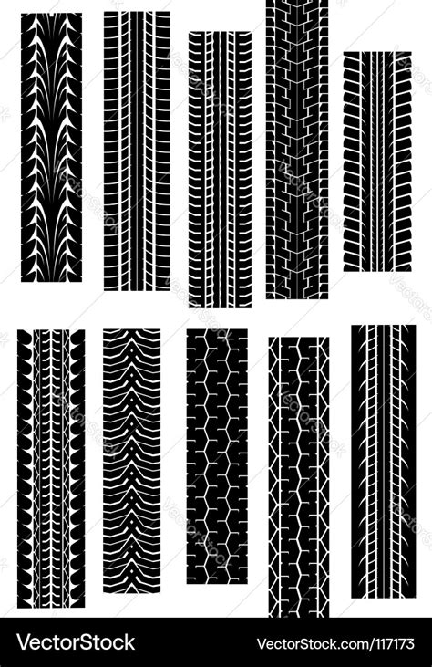 Tire tread patterns Royalty Free Vector Image - VectorStock