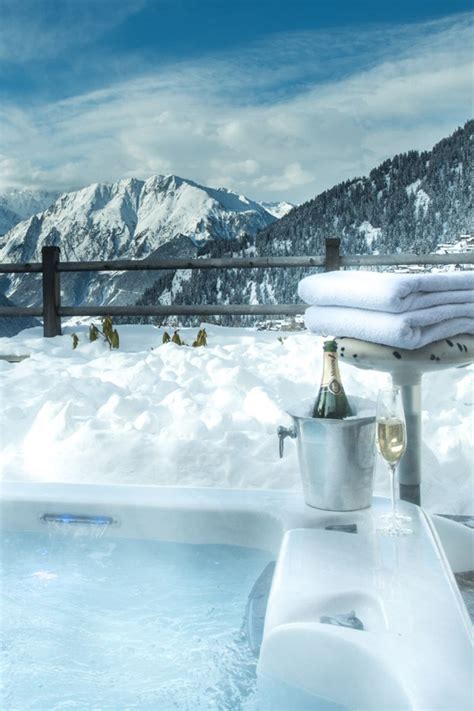 Hot Tub with Mountain Views, Chalet Rock | Luxury ski vacation, Ski trip, Ski vacation