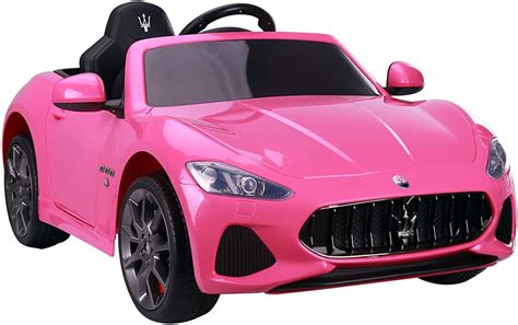 12V Licensed Kids Maserati Electric Car - Pink - Outside Play