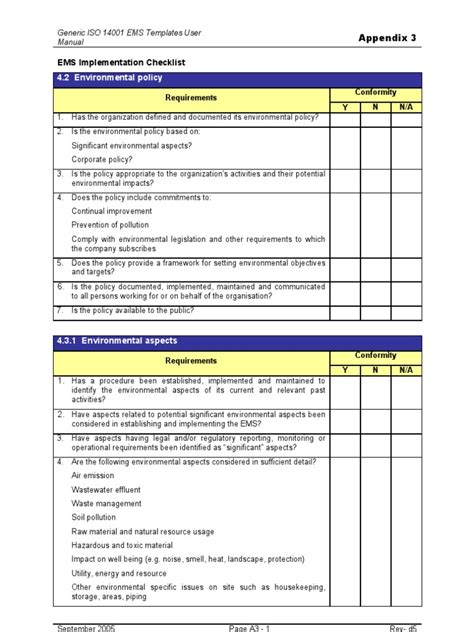 Iso 14001 Audit Checklist Templates | Audit | Business